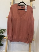 AJC ARIZONA Sweter damski roz 44/46 Nowy dekolt w serek