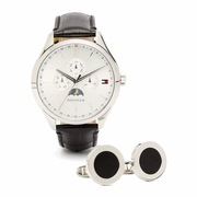 Tommy Hilfiger 1770014 Zegarek Męski Zestaw ze spinkami do mankietów