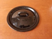 Czarna emaliowana pokrywka do garnka 16cm | PRL