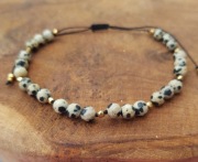 Bransoletka na sznurku handmade kamienie naturalne