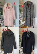 4 sztuki płaszcze rożne rozmiary z wełna mega paka zestaw unisex wiosenne 