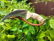 Bushcraft Karambit rękodzieło stop stali borowej z kobaltem + grawer