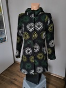 Desigual płaszczyk damski z kapturem 38 czarny zieleń 