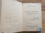 Stara książka TRZY ZNAKI ZODIAKU