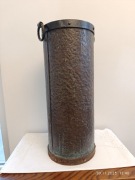 Stary miedziany parasolnik/osłona na kwiaty | sygnowany, vintage, 3 kg