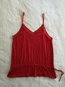 Czerwona elegancka bluzka top w cekiny Fransa 42 jak nowa nowy