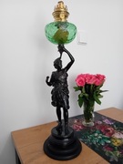 CUDOWNA DUŻA FRANCUSKA ZABYTKOWA LAMPA NAFTOWA    A 152