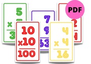 PDF Karty edukacyjne Tabliczka mnożenia fiszki 