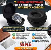 Etui na zegarek|Twarde EVA|Materiał Oxford|Pokrowiec podróżny|Czarny