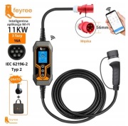 FEYREE 11kW Ładowarka do samochodu EV 3fazowa WiFi type2 + torba i uchwyt