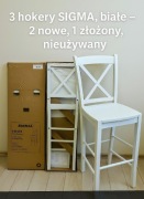 Krzesła hoker białe 