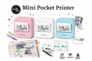 Kieszonkowa drukarka termiczna Crafts & Co - Niebieski, Różowy, NOWA