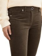 Damskie aksamitne spodnie TOM TAILOR Alexa Slim Fit nowe Khaki 34/32