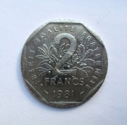 2 Franki 1981 r.  Francja