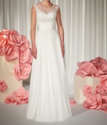 Suknia ślubna Annais by Ola La Elviretta muślin + koronka rozmiar 38