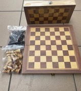 Zestaw drewniane szachy 