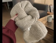Ekskluzywny Duży Megaa Ciepły Szal Szalik Kaszmir Cashmere  152cm / 21cm