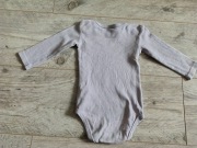 Body z długim rękawem szare bawełna 74