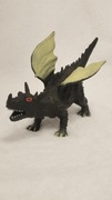 Figurka Smok Jednorożec Dragon czarny ze skrzydłami 
