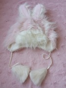 Czapka zimowa dziewczęca, ciepła, króliczek, uszka