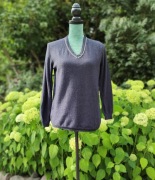 Sweter wełniany Mango Violeta plus size S L 40 wełna modal granatowy