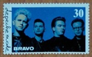 Depeche Mode - znaczek pocztowy z czasopisma BRAVO z 1990r