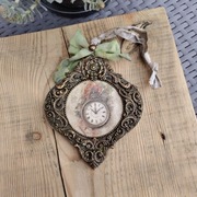 Zawieszka na choinkę - Antyczny zegar w ozdobnej ramie