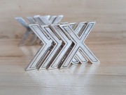 SREBRZONE KOZIOŁKI PODPÓRKI POD SZTUĆCE MONOGRAM ART DECO FRANCJA 