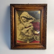 Stary oleodruk  Madonna z dzieciątkiem - lata 40/50
