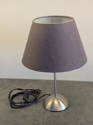 Lampa stołowa szara Italux wys. 39 cm, abażur 23 cm LED skandynawski styl