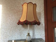 Stylowa Lampka Nocna Francuska Szkło Mosiądz Vintage Antyk