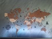 Mapa świata ścienna 3D 120x66