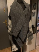 ZARA duża narzutka chusta szalik szal apaszka krata kratka oversize