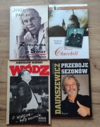 Zestaw książek Churchill, Pawlak, Wałęsa, Przeboje Sezonów 