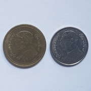 Monety, Tajlandia 2 baty 2011 i 1 bat 2010