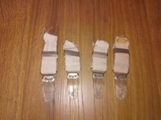 Żabki do podwiązek zapięcia klips rajstop pończoch PRL Elasticana 4szt