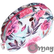 organizer do Obag MOON LIGHT kwiaty piwonie różowe turkus 2 kieszenie OMAY