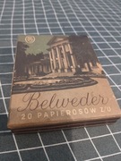 Puste pudełko po papierosach marki Belweder