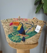 Antonella's Koszyk Plażowa Piknikowy Tukan Nowy Kolorowy