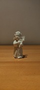 Goebel biały, porcelanowy vintage Aniołek z harfą 