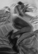 "Escape" rysunek, akt kobiecy 