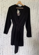 Czarna elegancka sukienka nowa z metka selfieroom one size