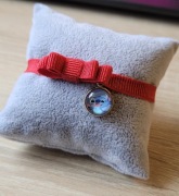 Bransoletka na szczęście kokardka czerwona STICH