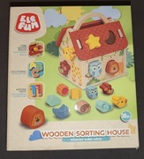 Drewniany Domek Sorter klocki edukacyjne 18m+