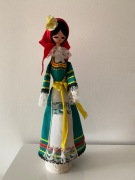 Lalka ludowa bułgarska duża figurka Cepelia PRL