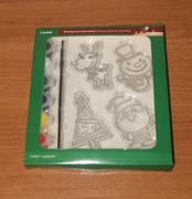 Witrażyk do malowania z farbkami + pędzelek JUMI Boże Narodzenie