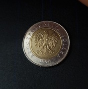 Moneta 5 zł z 1996 roku obiegowa 5zl złotych 1996r rok obiegowe