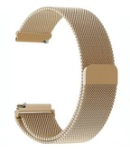 Pasek metalowy mediolański branzoleta 22mm złoty vitage na magnes