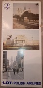 PRL. PLL LOT ulotka, folder reklamowy lata 70.