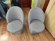 Fotele szare z pojemnikiem 